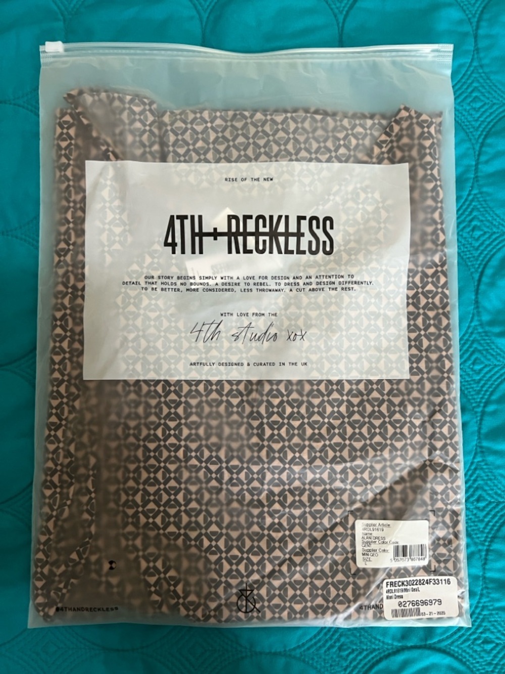 4th & Reckless Alani Slip Midi Dress in Brown Print UK size L, US M - Picture 2 of 10